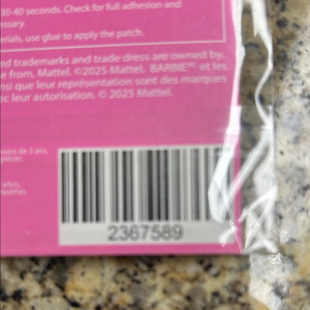 Barbie Pink Script Iron-On Patch - Picture 15 of 15